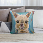 Alpaca Art Soft Shrink-Resistant Throw Pillow