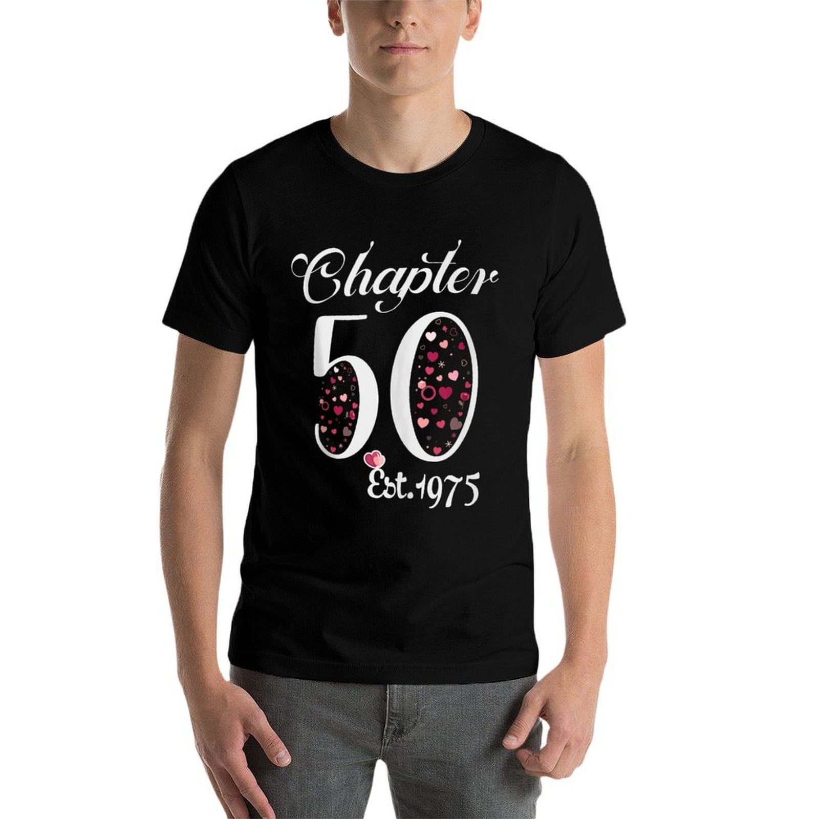 Chapter 50 EST 1975 Happy 50Th Birthday Girl Gift For Her  Summer-ready Fabric T-Shirt
