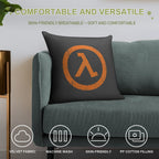 Half Life Lambda Symbol Soft Washable Throw Pillow