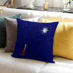Moravian Star And Moravian Candle In The Sky... Soft Reinforced Edging Throw Pillow