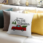 Merry Little Christmas Soft Durable Construction Throw Pillow
