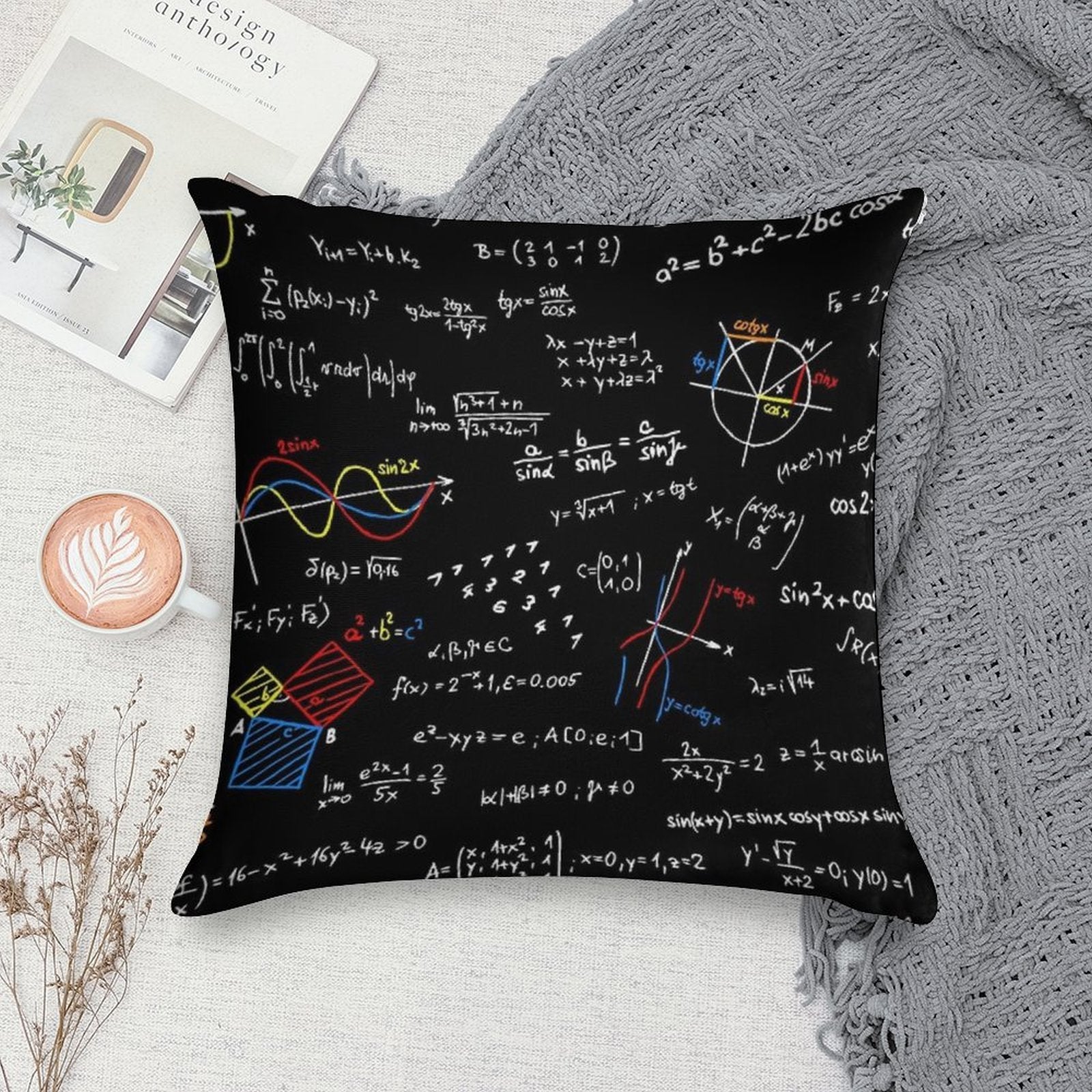 Physics Equations Soft Ultra-Soft Texture Throw Pillow