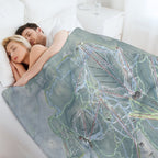 Killington Resort Trail Map Eco-conscious Throw Blanket