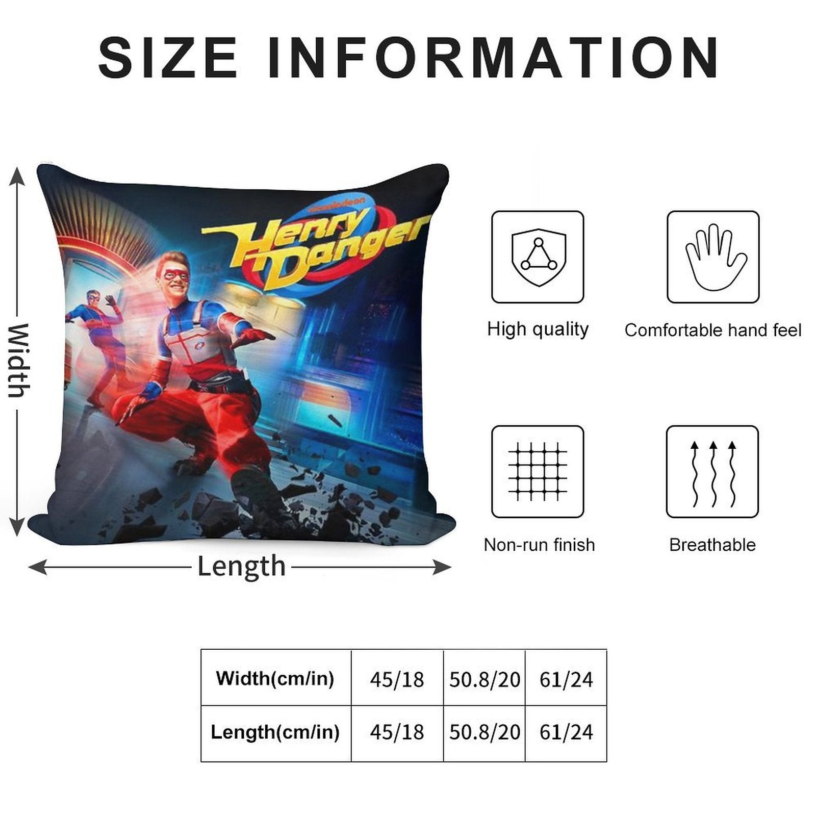 Henry Danger Gift For Fans Henry Danger Movie,henry Danger Birthday Party Soft Multiple Sizes Throw Pillow