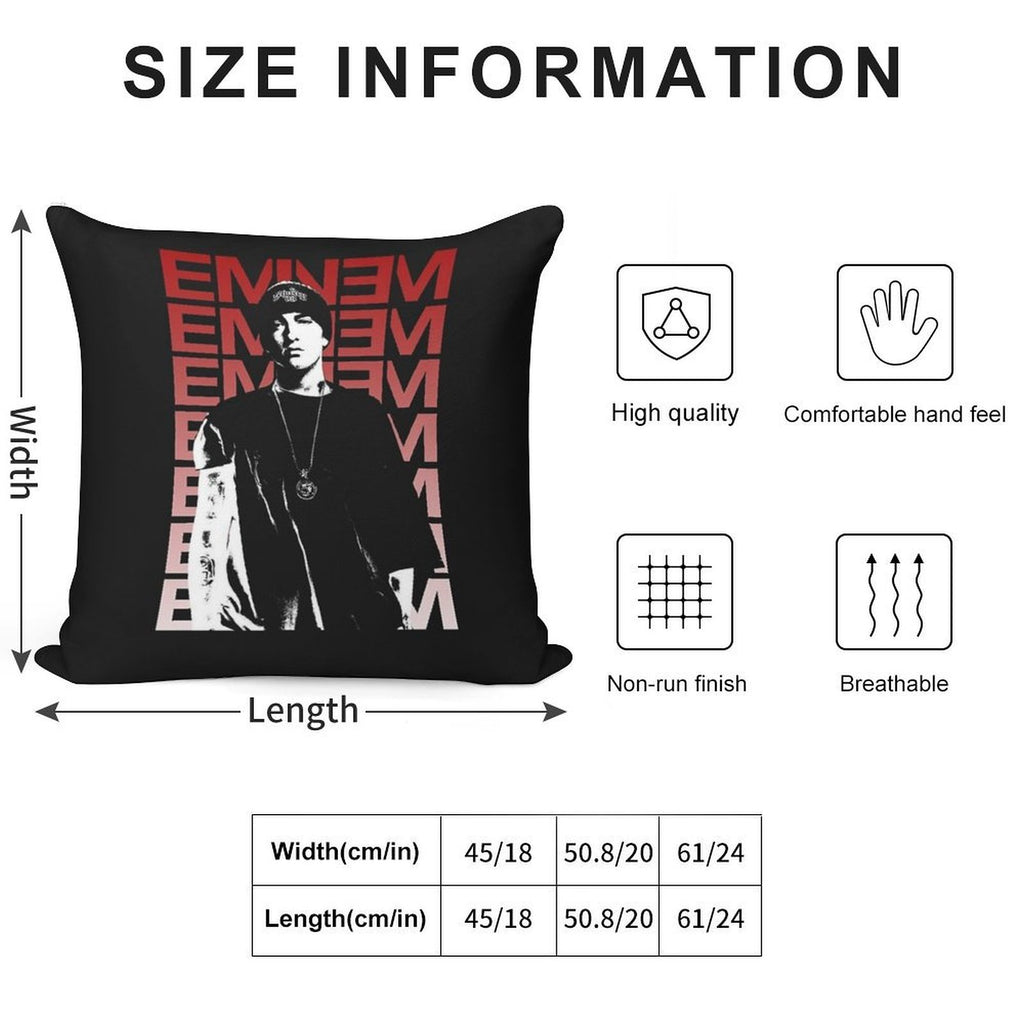 Rap Em Best Selling Eminem Soft Skin-Friendly Throw Pillow