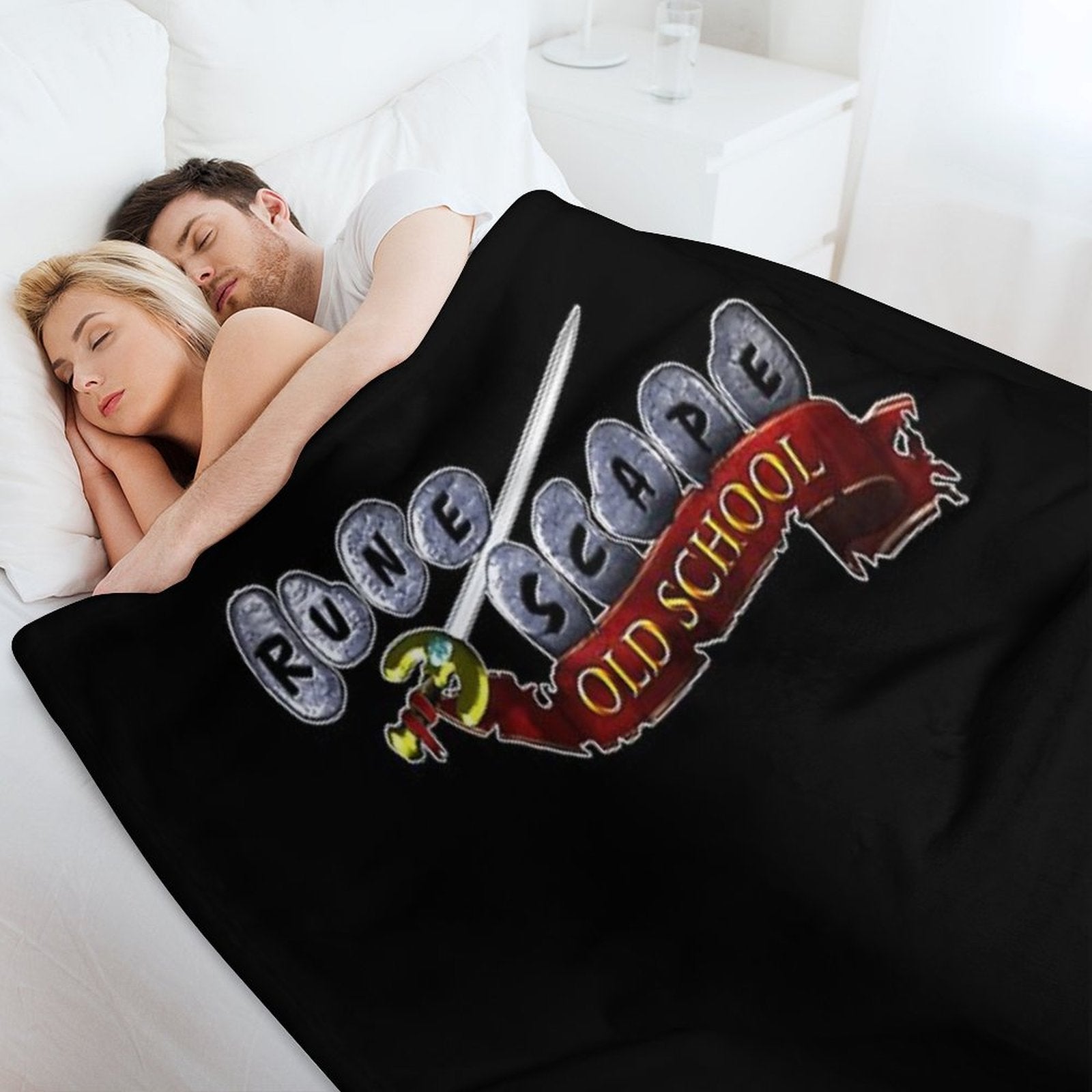 Runescape Oldschool Logo Bes Men Essential T-Shirt Versatility Throw Blanket