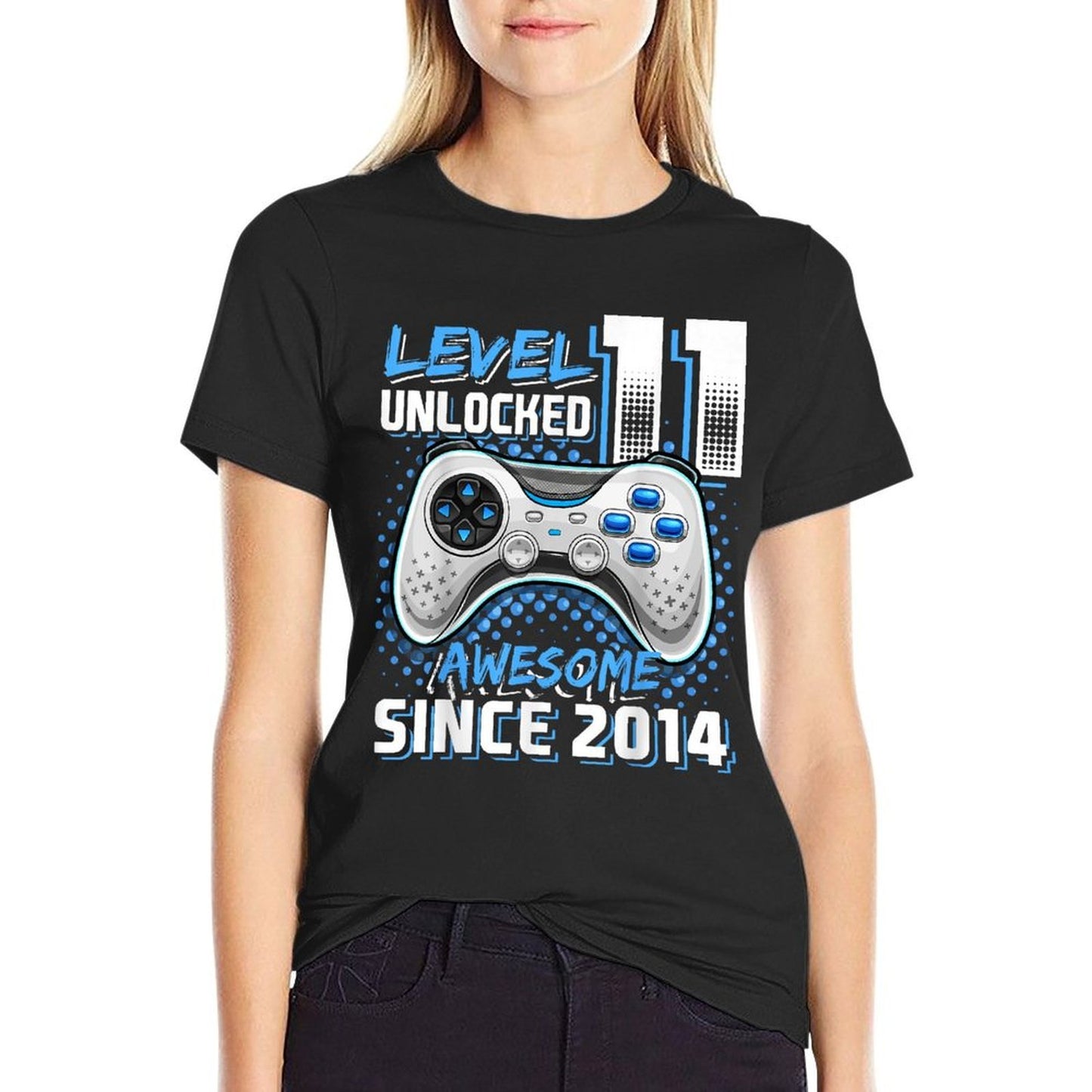 11th Birthday Boy Level 11 Gamer 11 Year Video Game Party  Versatile T-Shirt