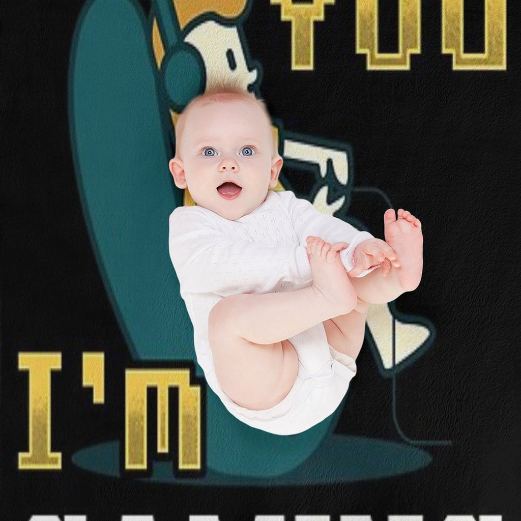 Can't Hear You I'm Gaming Multiplayer Gamer Print Velvety-soft Throw Blanket