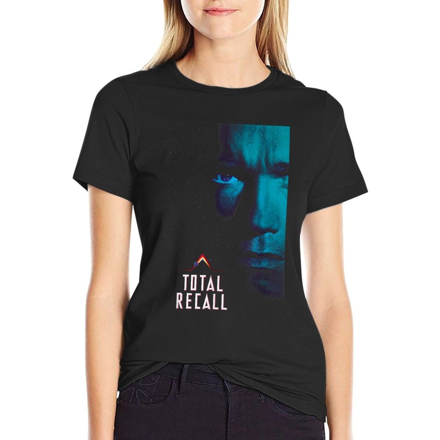 Total Recall Doug Quaid Space Poster  Heathered Texture T-Shirt