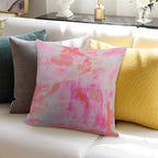 Cute Pink Brushed Soft Skin-Friendly Throw Pillow