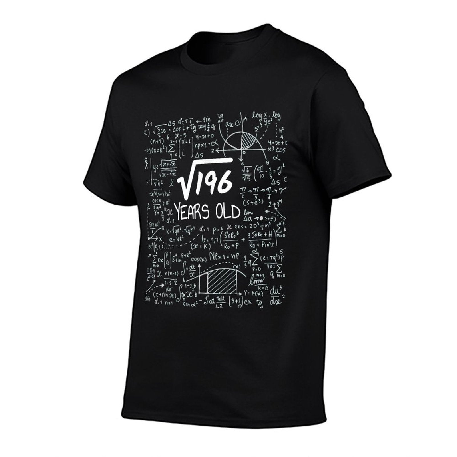 Birthday Design For Physics  Science Lovers 14th Birthday Square Root of 196 14 Years Old Unisex Black  Rolled Sleeves T-Shirt