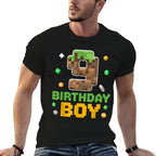 9th Birthday 9 Years Old Video Gamer Pixel Birthday Boys  Moisture-wicking T-Shirt