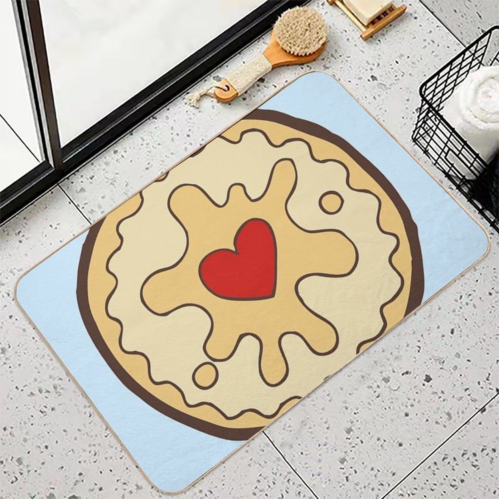 Jammy Dodger British Biscuit  Eco-Friendly Bath Mat