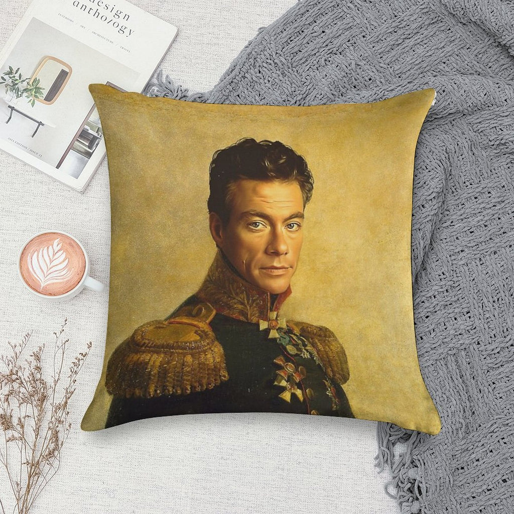 Jean-Claude Van Damme - Replaceface Soft Ultra-Soft Texture Throw Pillow