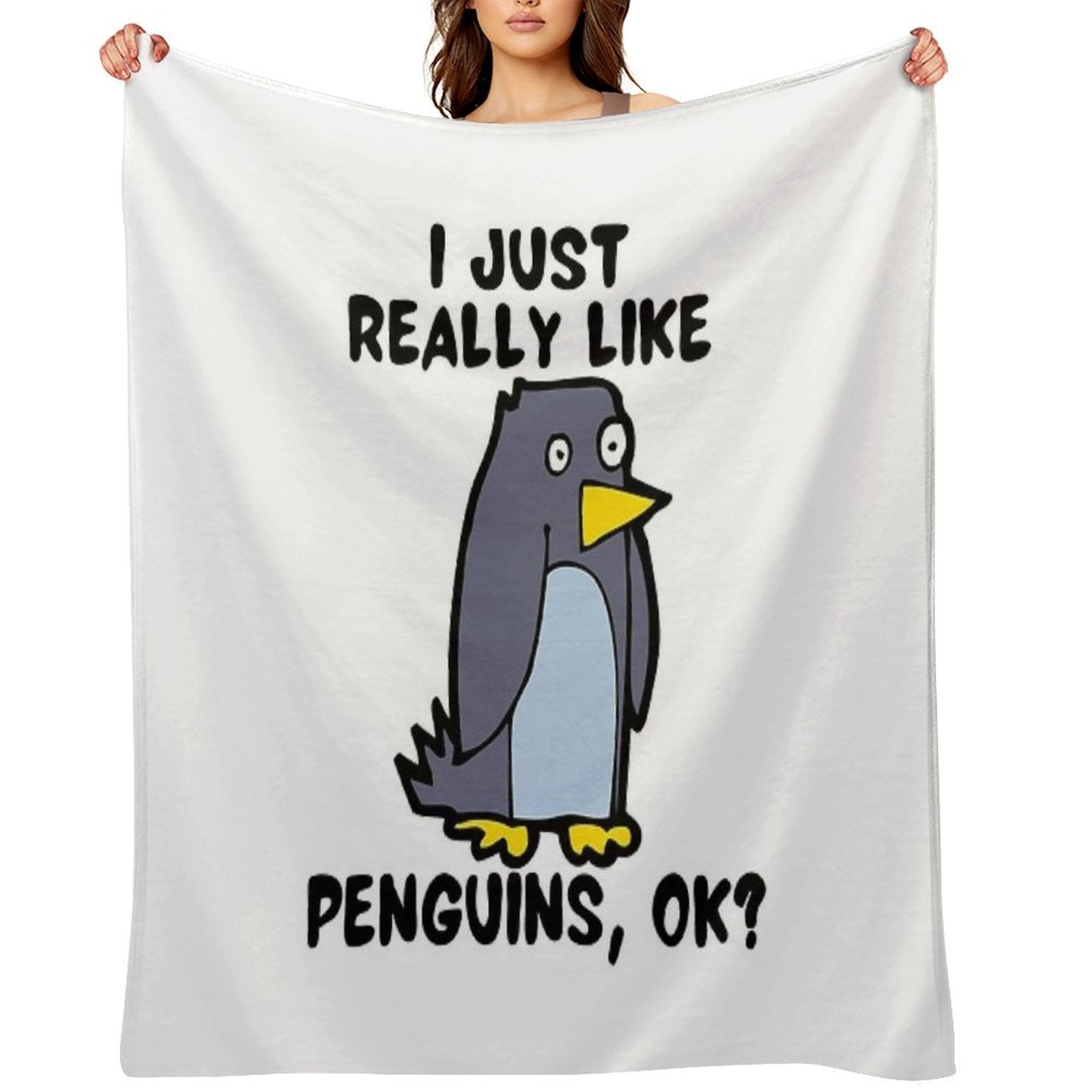 I Just Really Like Penguins, OK! Versatility Throw Blanket