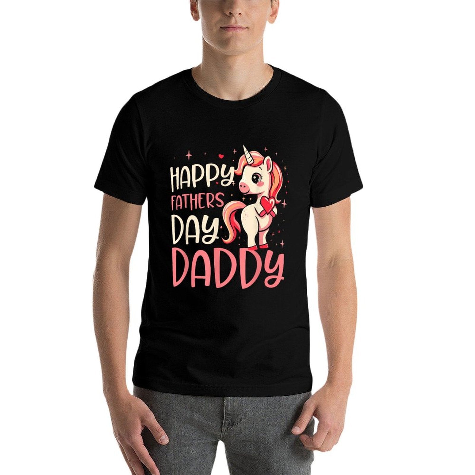 Happy Fathers Day Daddy Unicorn Daughter Dad Toddler Girl  Odor-resistant T-Shirt
