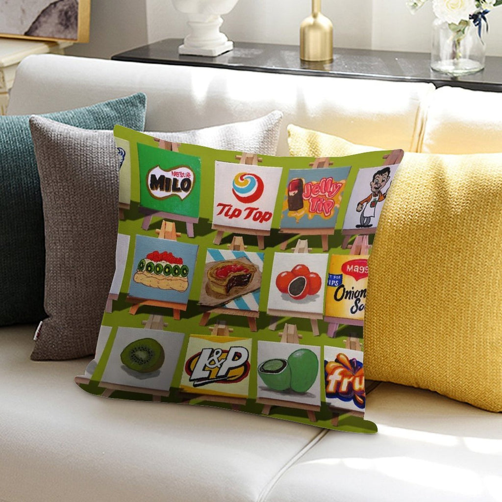 Kiwiana Food And Drink Icons Soft Ultra-Soft Texture Throw Pillow