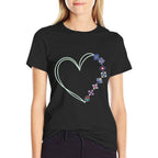 A Heart Made of Quilt Blocks Quilting  Heathered Texture T-Shirt
