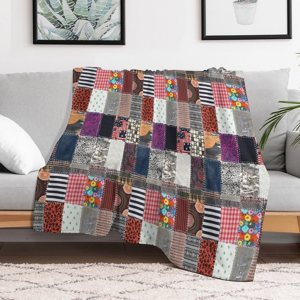 Patchwork Fabrics Premium Throw Blanket