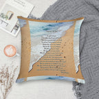 FootPrints in The Sand Soft Shrink-Resistant Throw Pillow