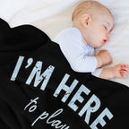 I'm Here to Play Ringette  Ringette Lover Custom Ringette Gift Ringette Player Present Durable Throw Blanket