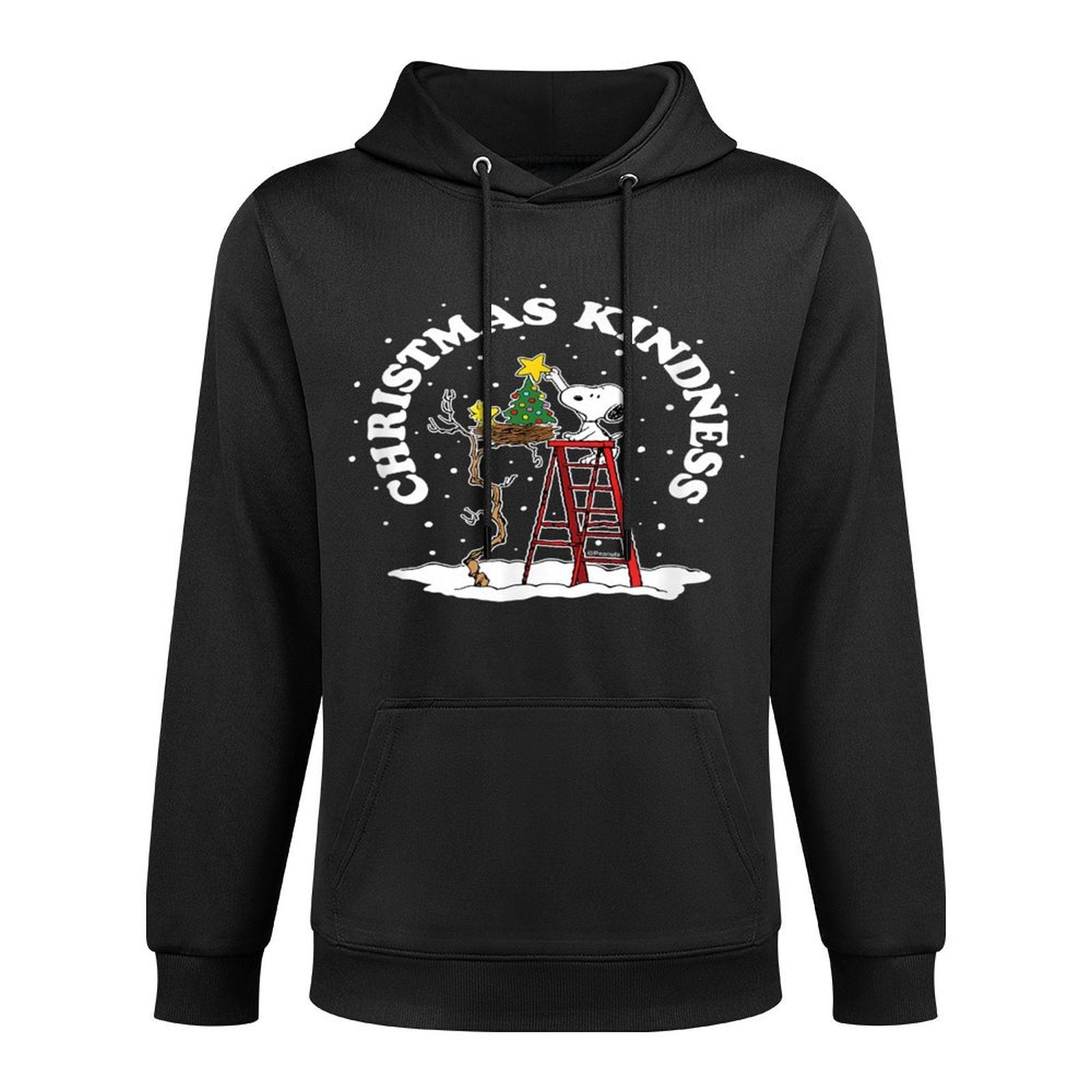 Peanuts - Snoopy And Woodstock Tree Christmas Kindness Breathable Fabric Hoodie