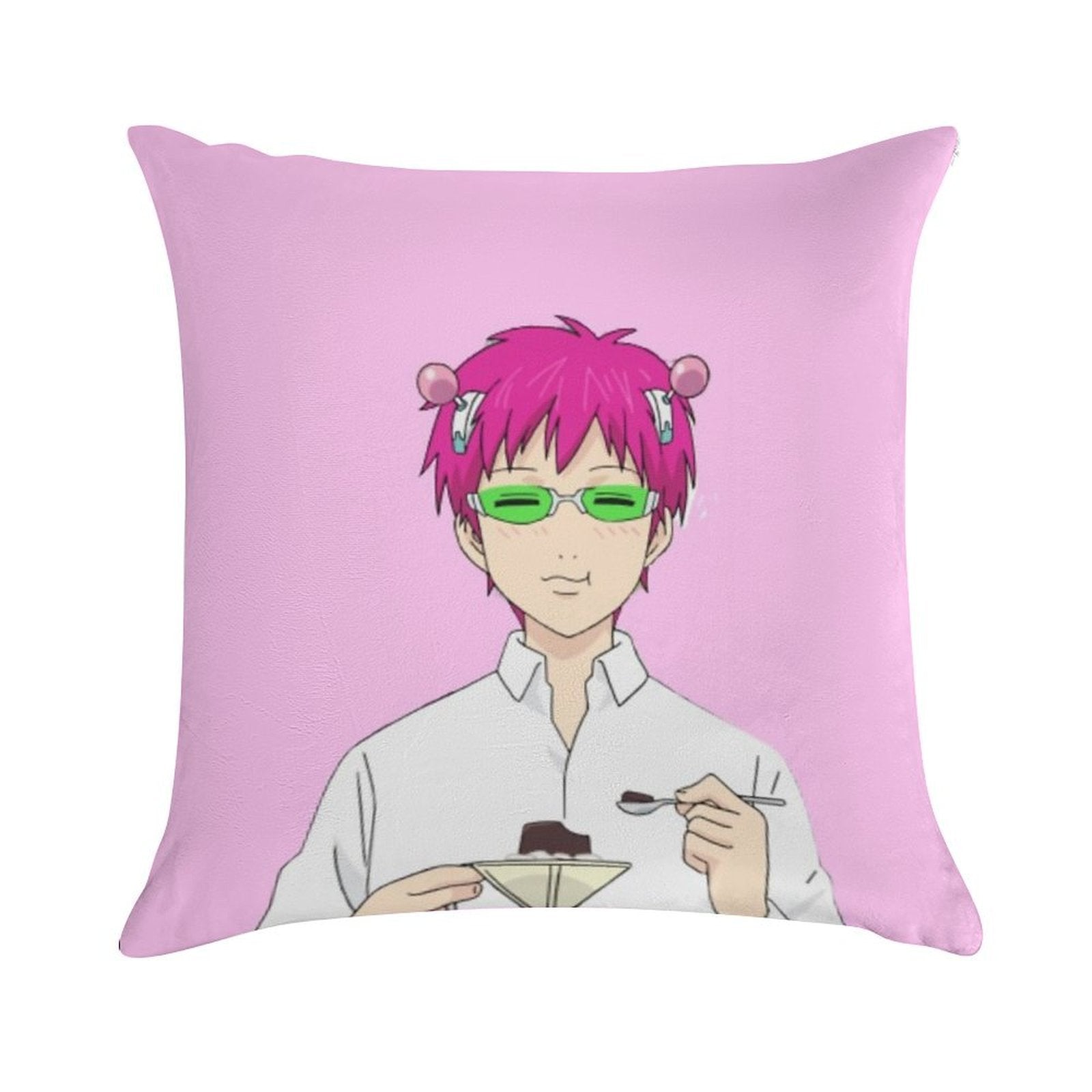 Kusuo And His Coffee Jelly Soft Shrink-Resistant Throw Pillow