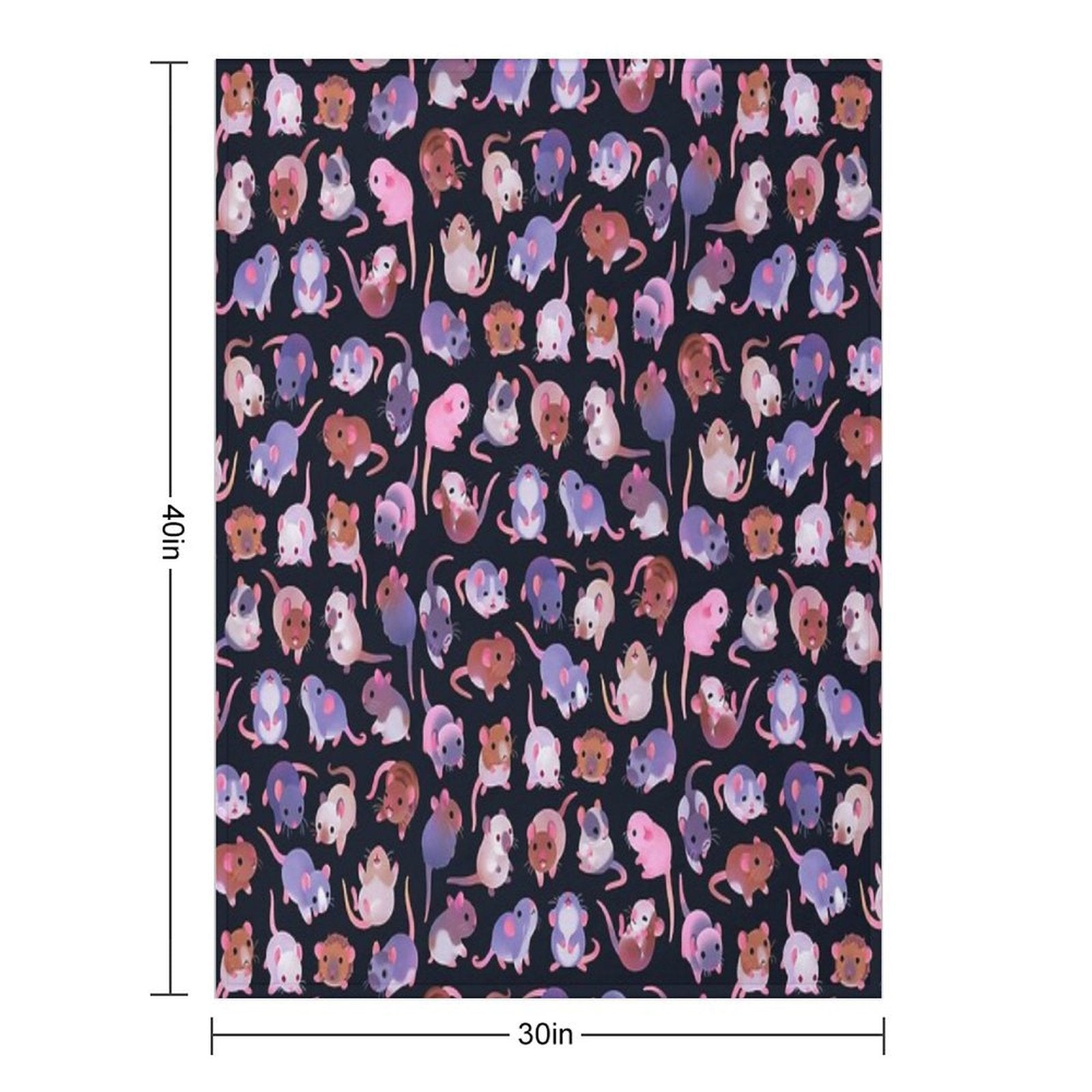 Fancy Rat - Dark Lightweight Throw Blanket