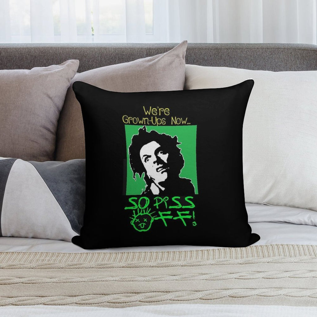 Drop Dead Fred Soft Short Plush Fabric Throw Pillow
