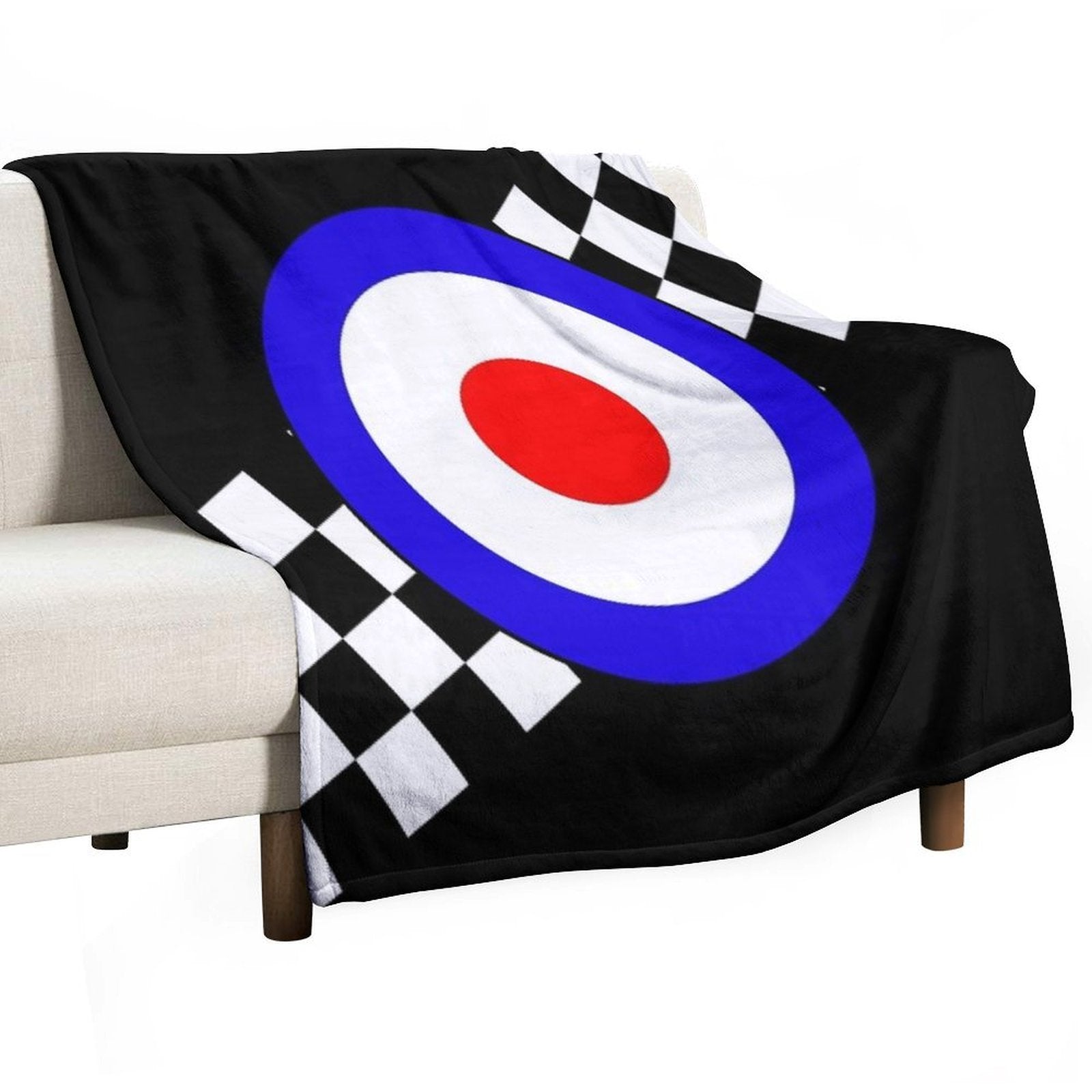 Mod Or Ska Two Tone Checks And Target Premium Throw Blanket