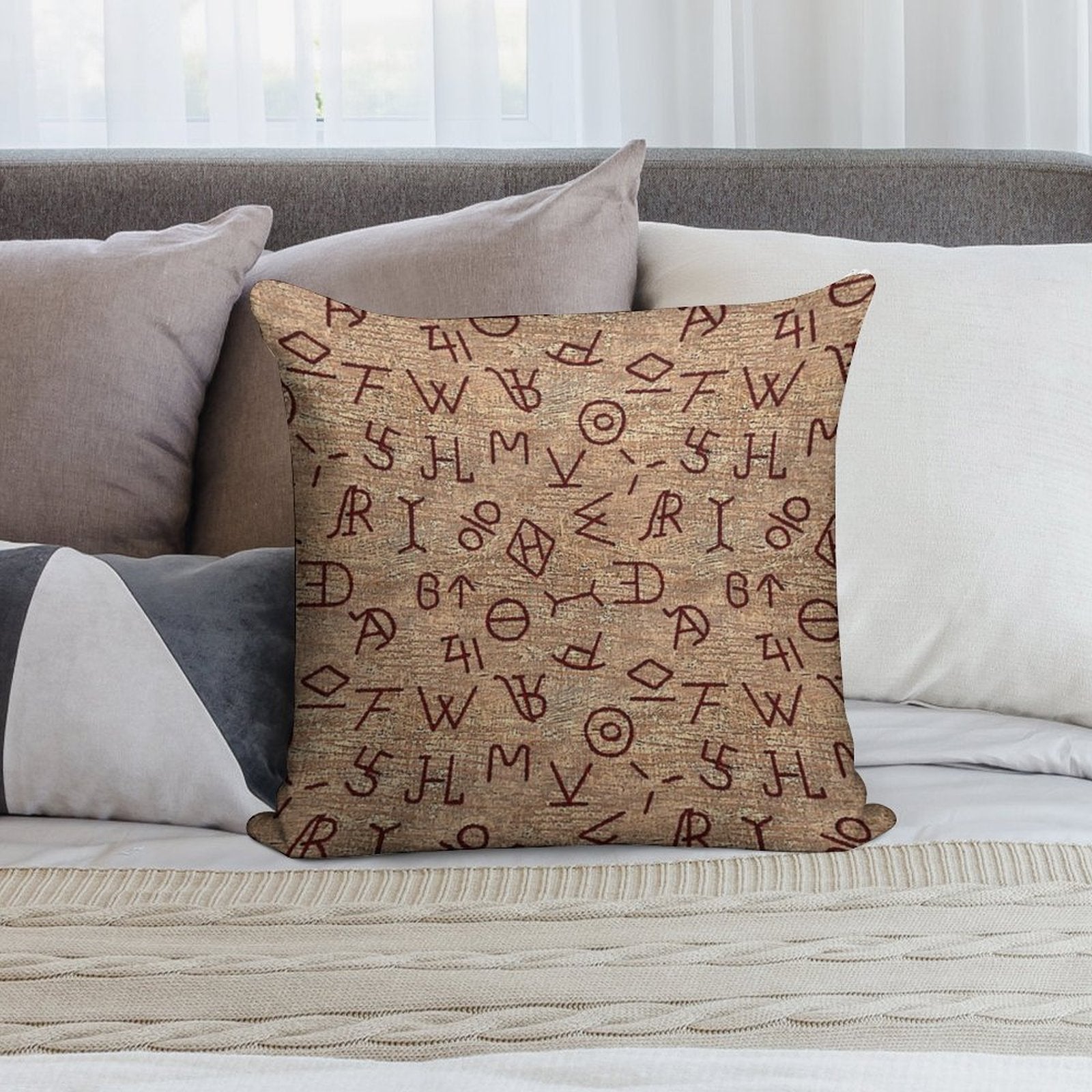 Cattle Brands Soft Bedroom Essential Throw Pillow