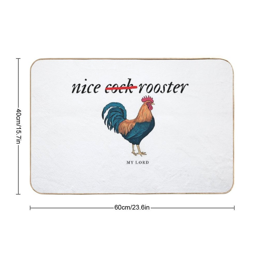 Nice Rooster My Lord  Toxin-Free Bath Mat