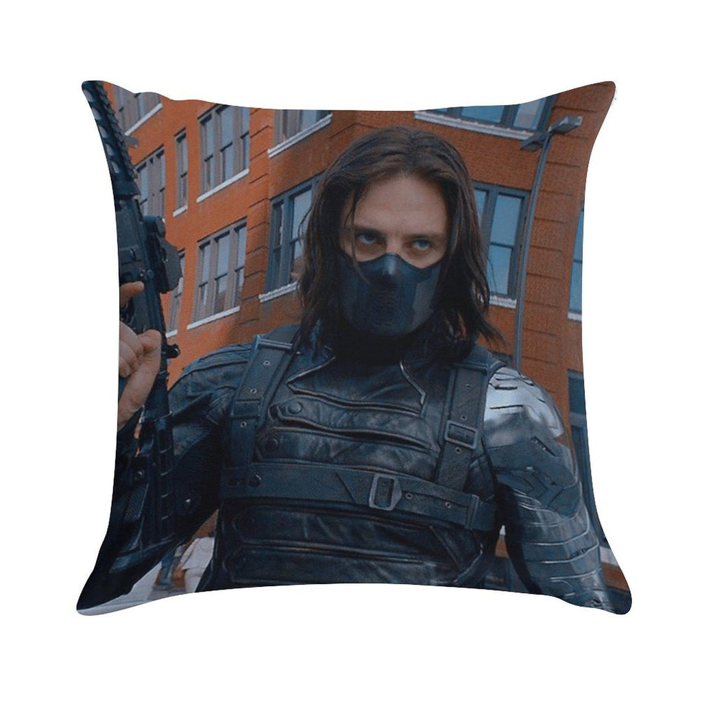 Hot Winter Soldier Soft Reinforced Edging Throw Pillow