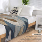Vibrant Geometric Design Easy Care Throw Blanket