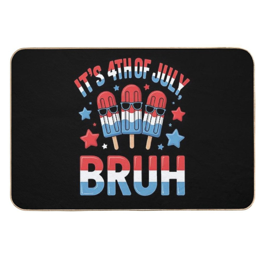 Bruh 4th Of July Popsicle  Toxin-Free Bath Mat
