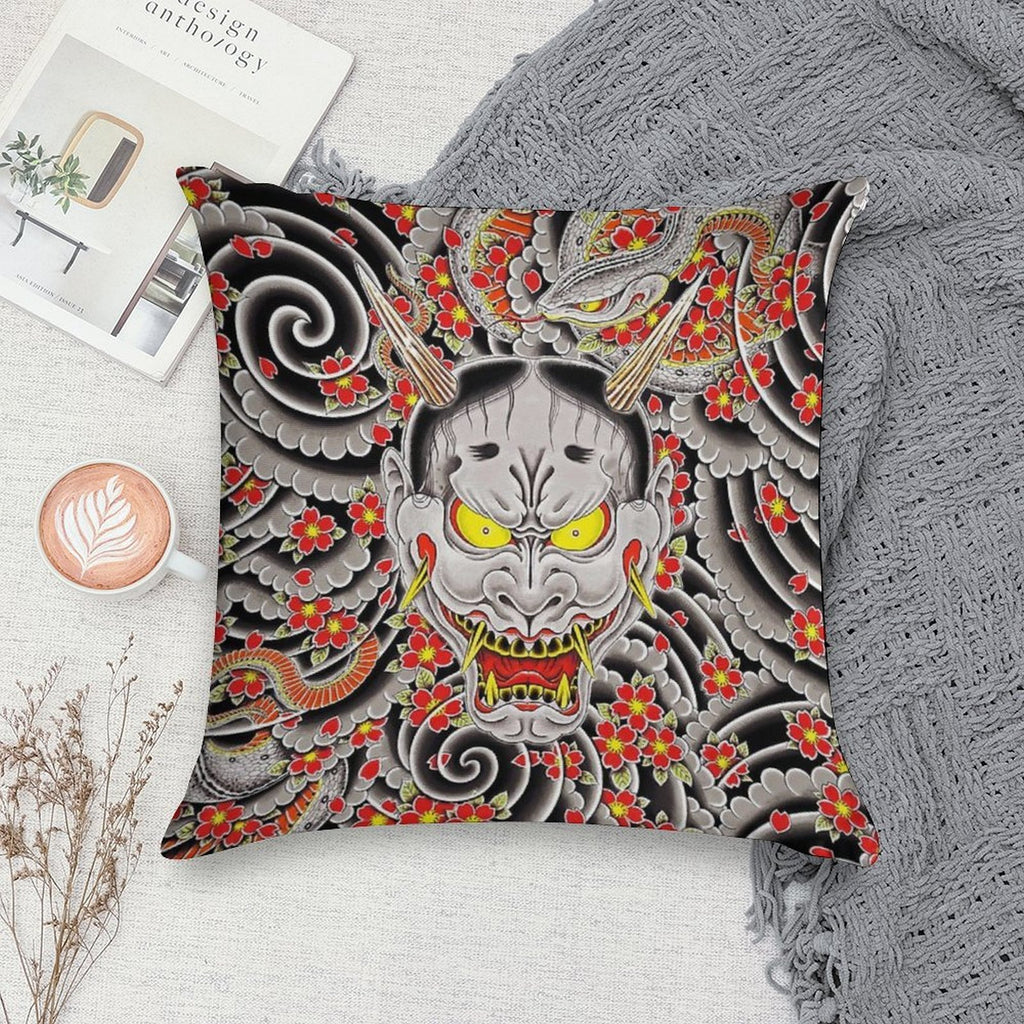 Goro Majima's Hannya  Yakuza 0 Soft Bedroom Essential Throw Pillow