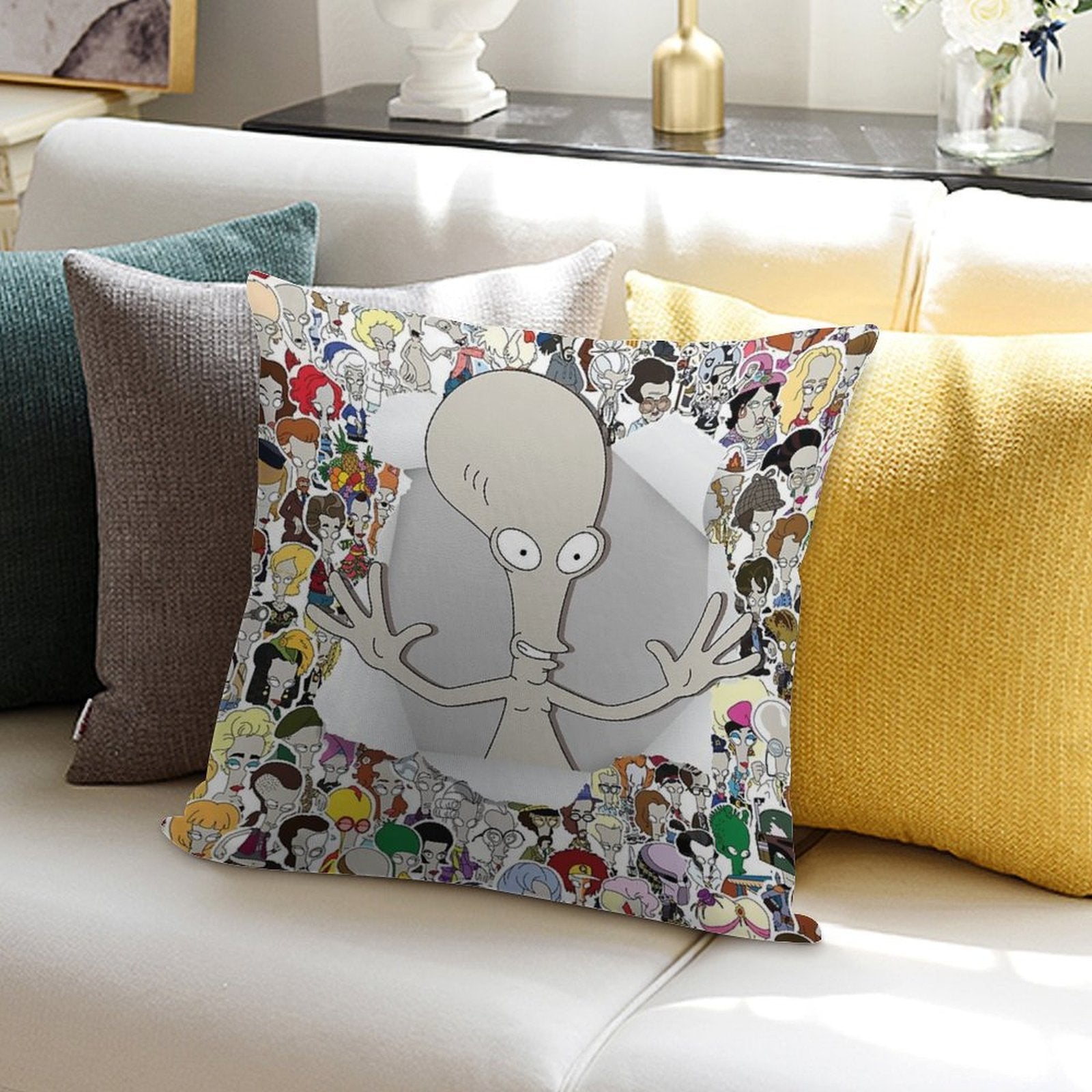 It's Me Roger! Soft Shrink-Resistant Throw Pillow