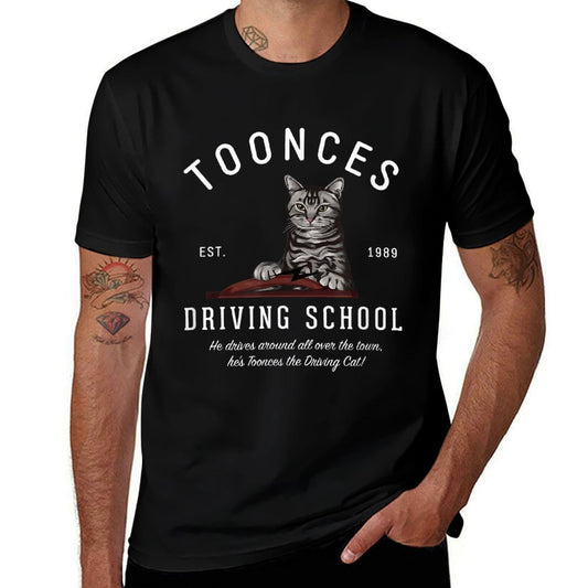 Toonces Driving School Est. 1989 - The Driving Cat  Stretchy T-Shirt