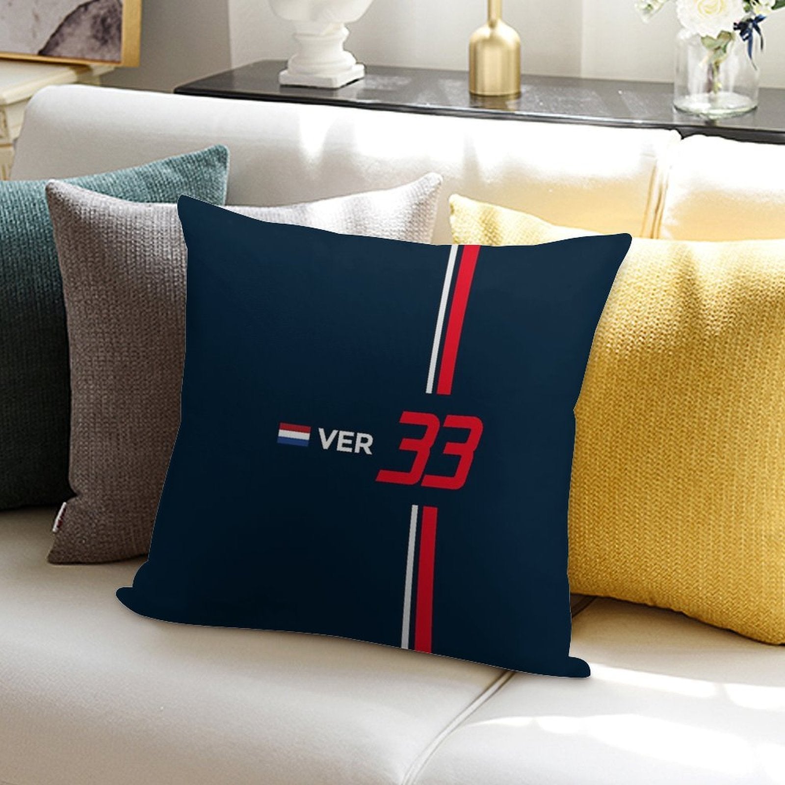 F1 2021 - #33 Verstappen Soft Anti-Pilling Throw Pillow