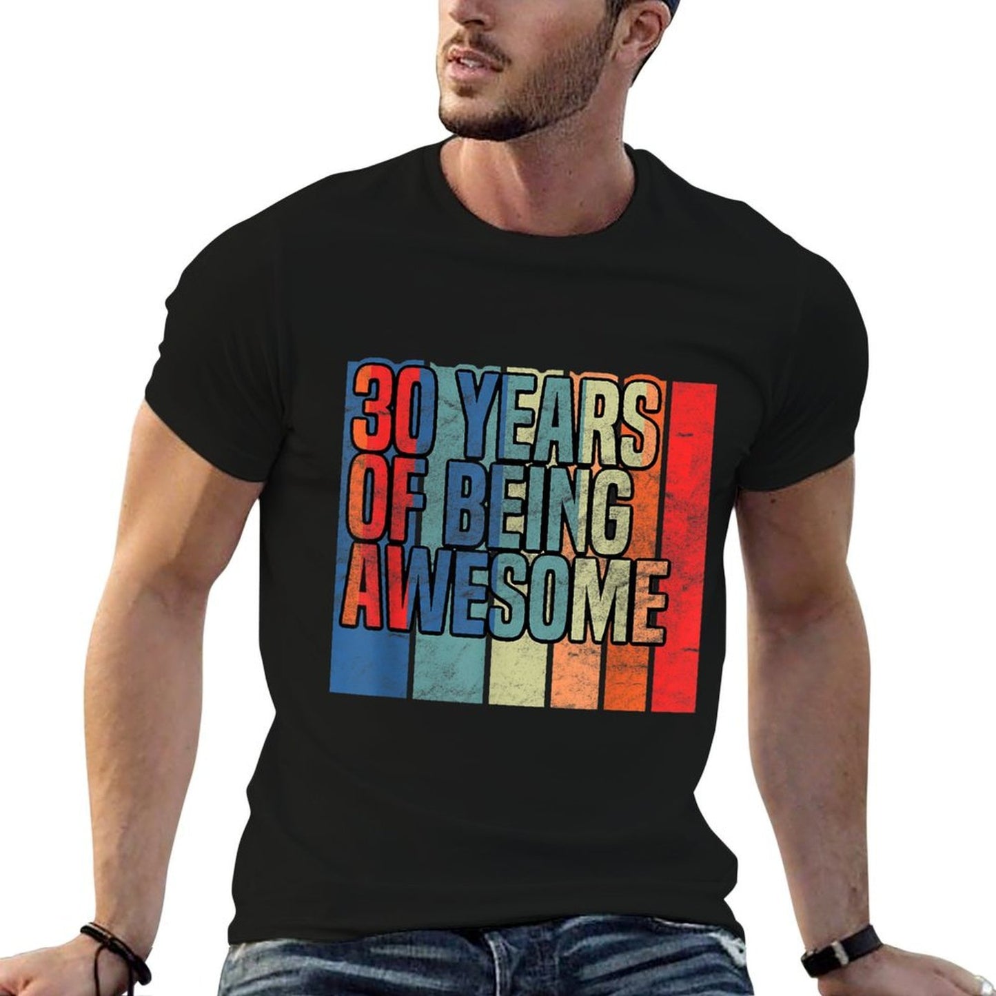 30th Birthday 30 Years of Being Awesome Funny Party  Tagless Design T-Shirt