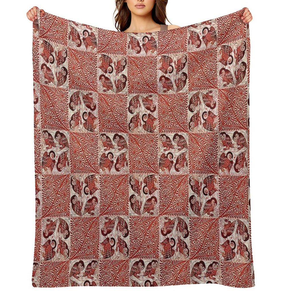 William De Morgan Owls Compact Throw Blanket