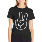 2 Year Old 2nd Birthday Peace Sign Bday Family Matching  Relaxed-fit T-Shirt