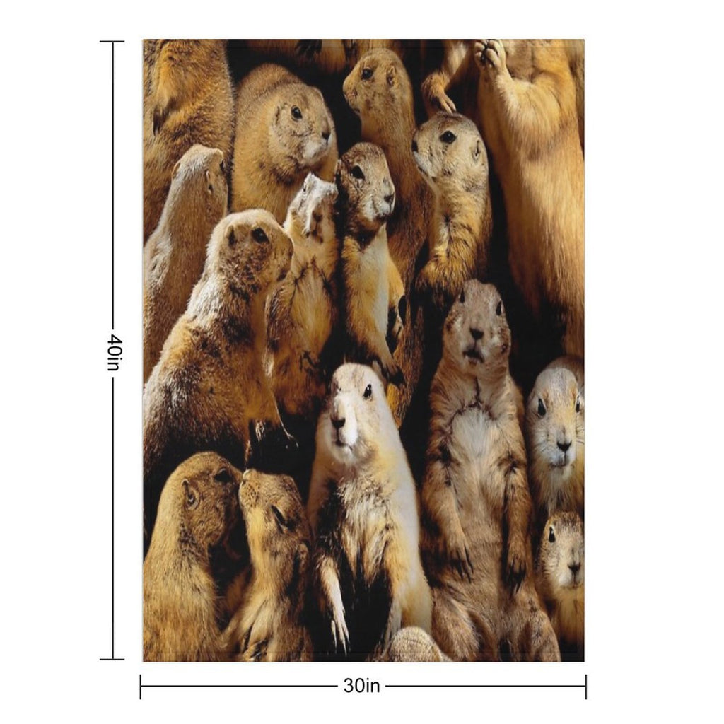 Prairie Dogs Wrinkle-free Throw Blanket