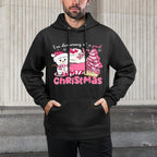 Im Dreaming of A Pink Christmas Snowman Tree Cake Xmas Casual Wear Hoodie