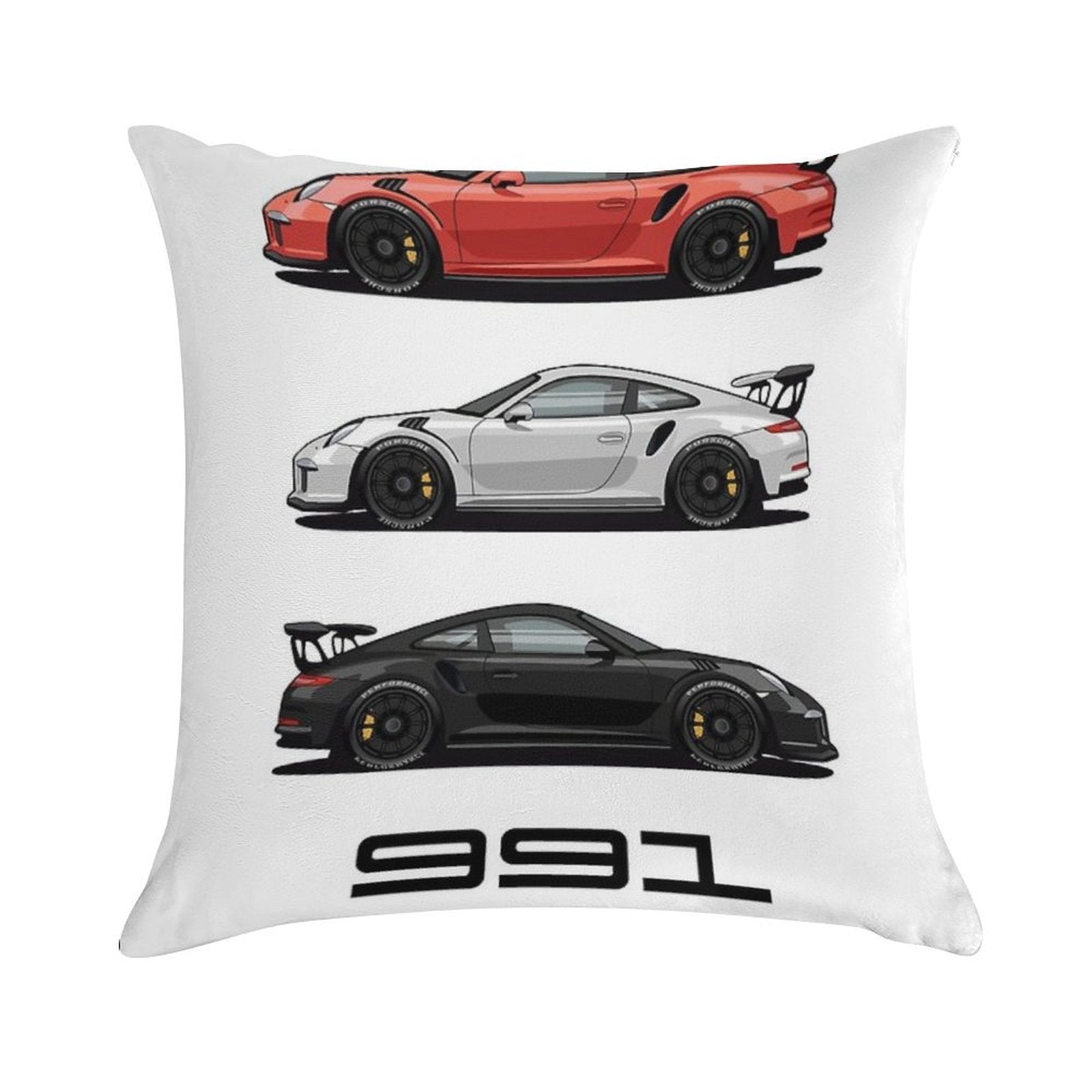 New Classics 991 GT3 RS Trio Soft Decorative Cover Throw Pillow