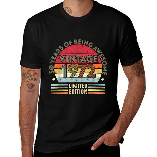 Vintage 1972 Limited Edition 50 Years Old Gift 50th Birthday  Eco-friendly Material T-Shirt