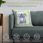 Pagoda Pavilion Chinoiserie Soft Easy Maintenance Throw Pillow