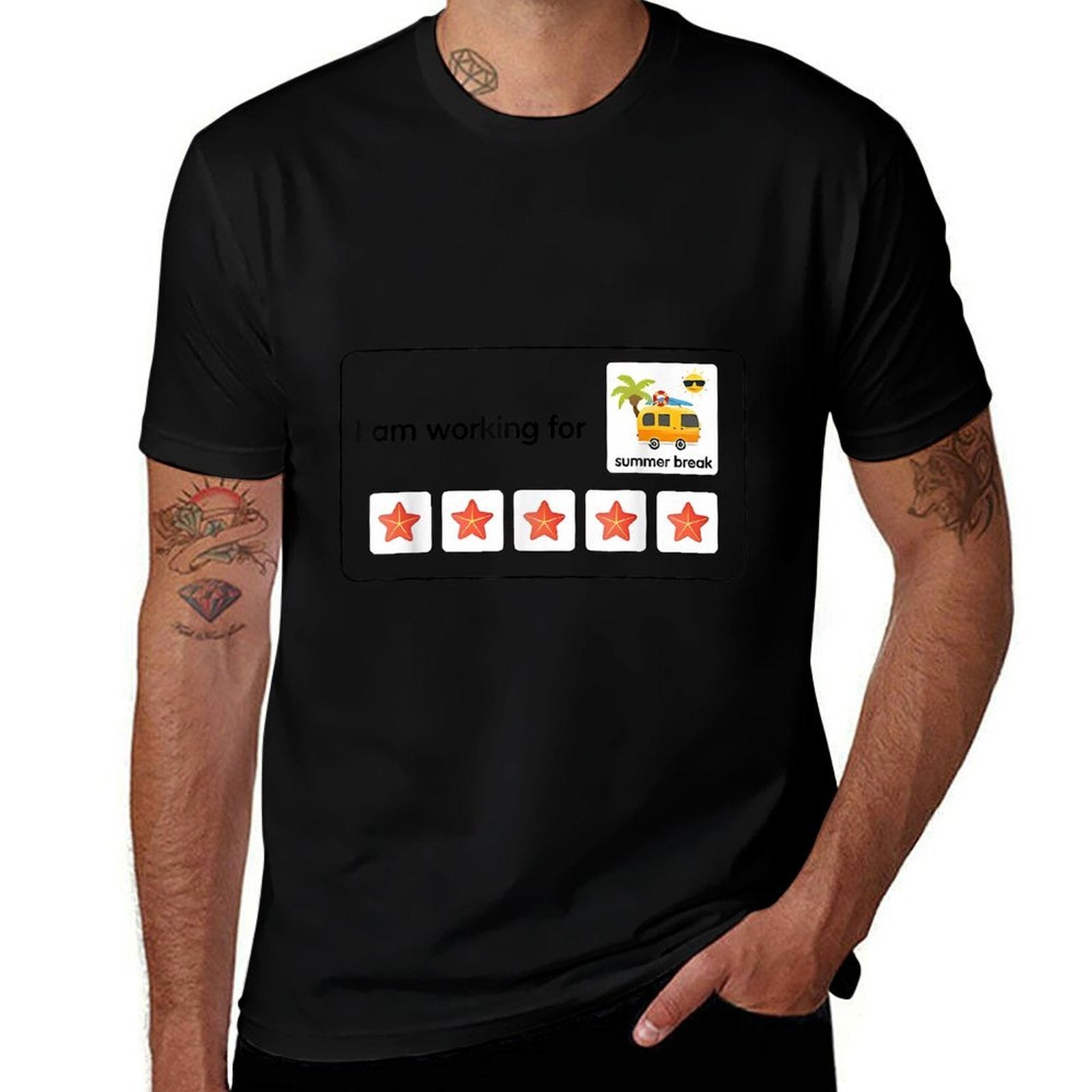 Im Working For Summer Break Last Day Of School Teacher  Eco-friendly Material T-Shirt