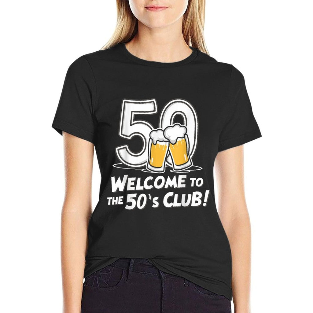 50th Birthday 50 Years Welcome to The 50's Club  Heathered Texture T-Shirt