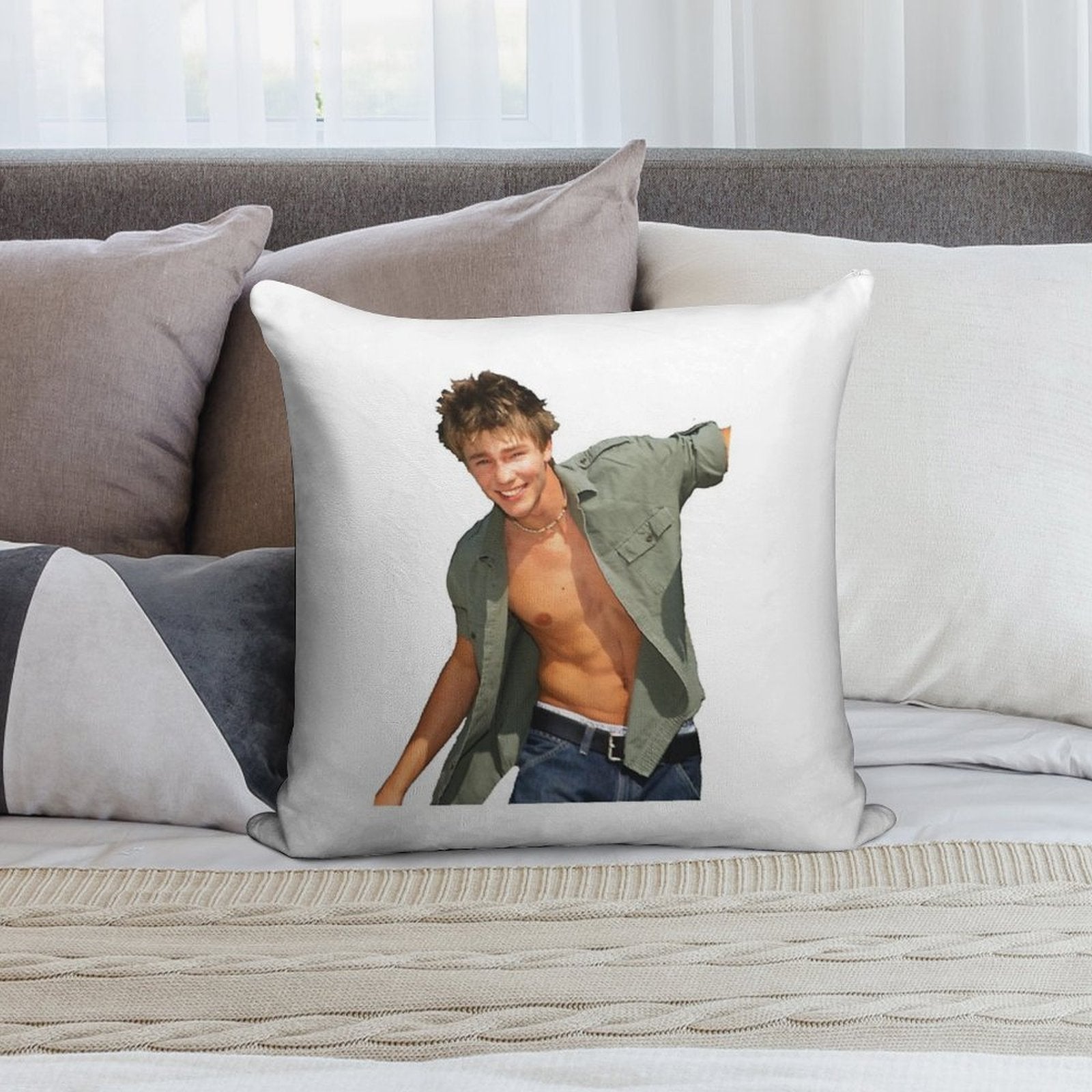 Chad Michael Murray Soft Washable Throw Pillow